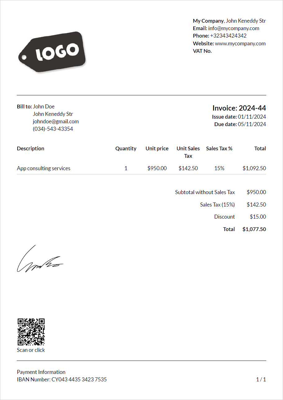 Sample Invoice